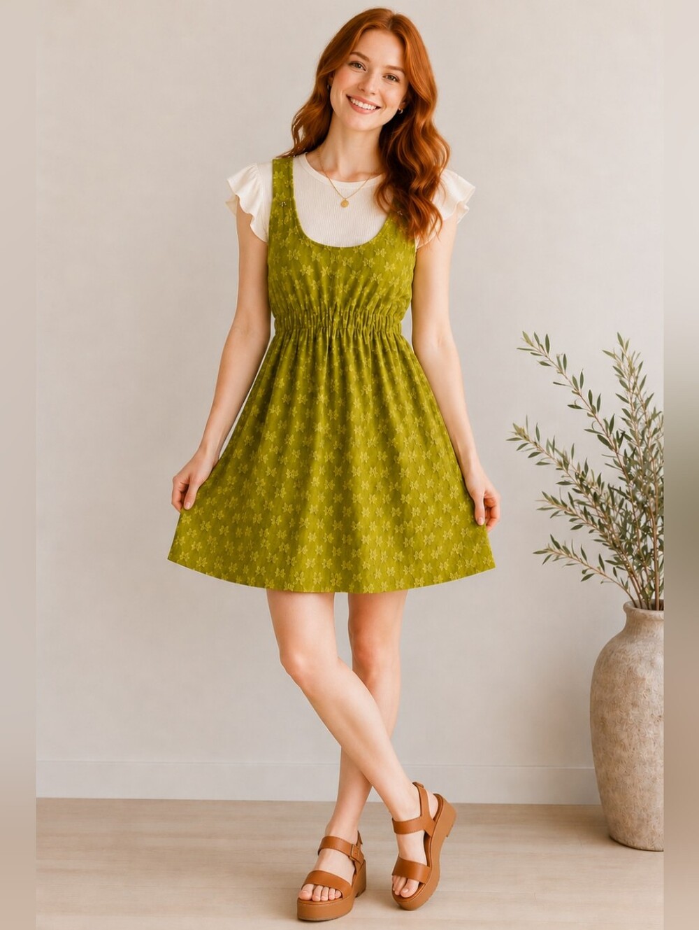 Piper & Scoot Jacquard Bow Pocket Dress | Size Medium